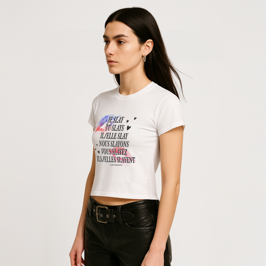 The 'Je Slay' French Baby Tee