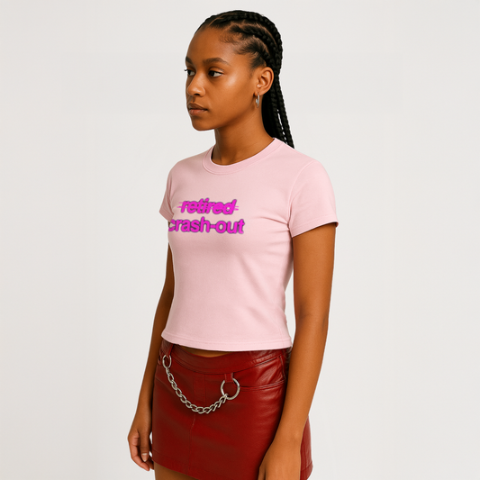 The 'RETIRED CRASH-OUT' Baby Tee