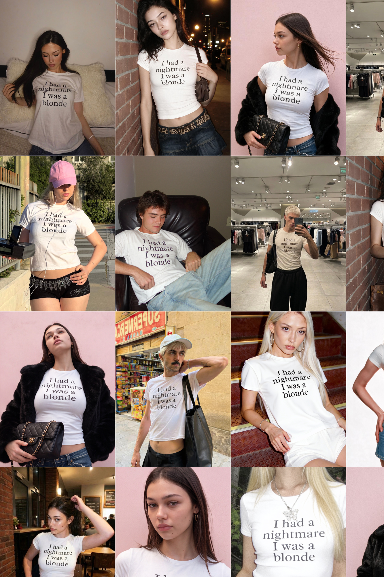 Baby-T-Shirt „Ich hatte einen Albtraum, ich war blond“