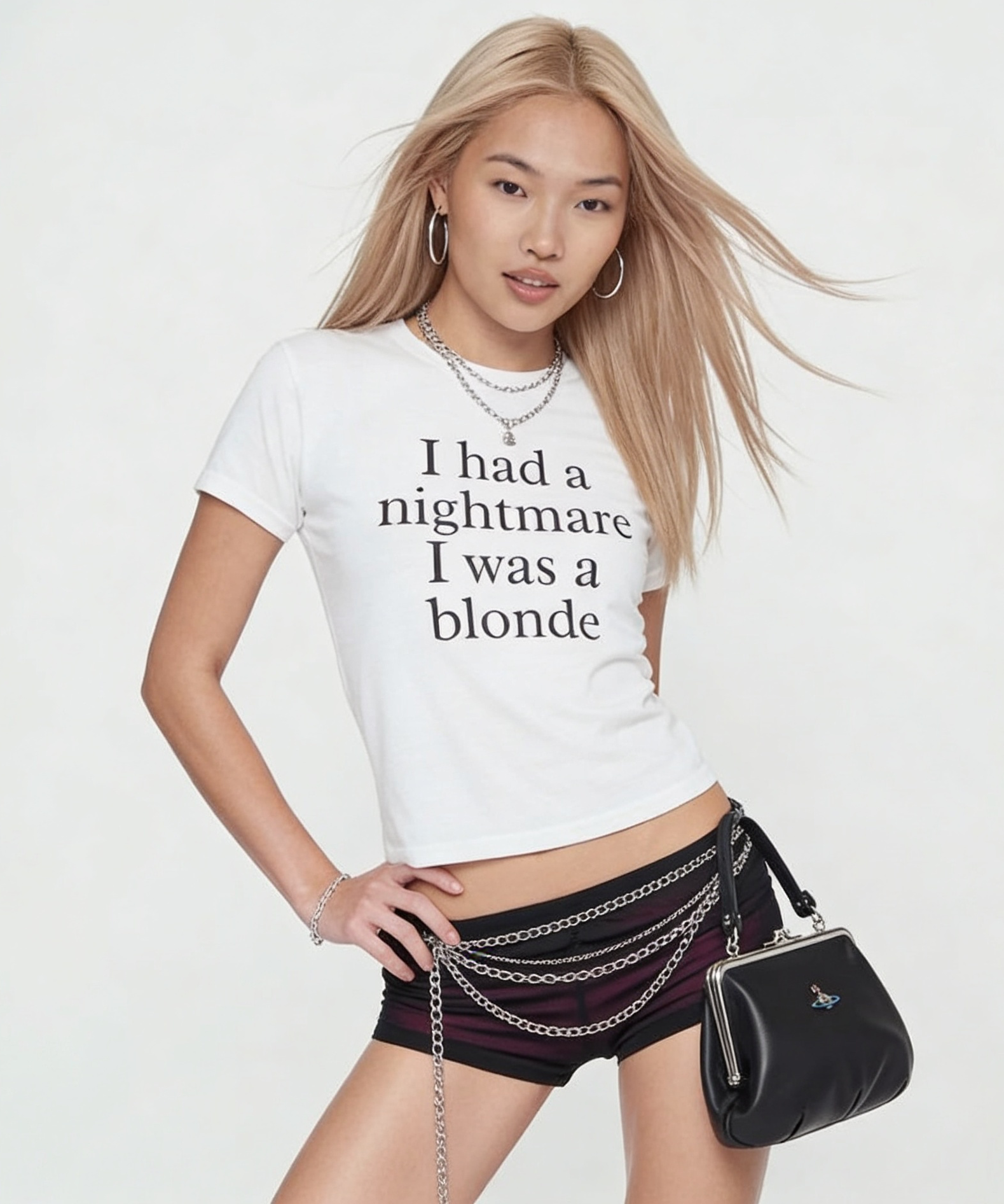 "I Had a Nightmare I Was Blonde" Graphic Baby Tee