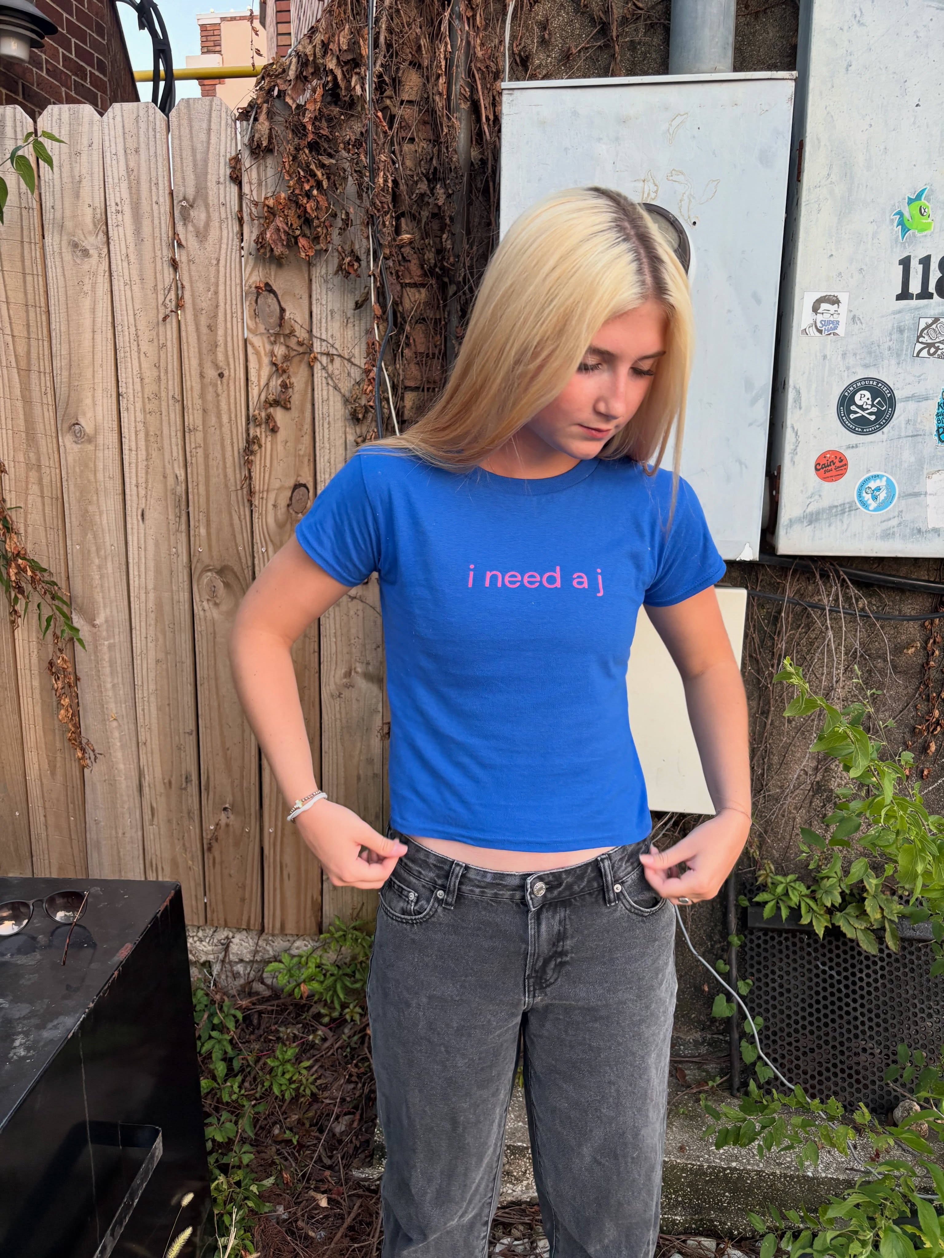 The 'i need a j' Baby Tee